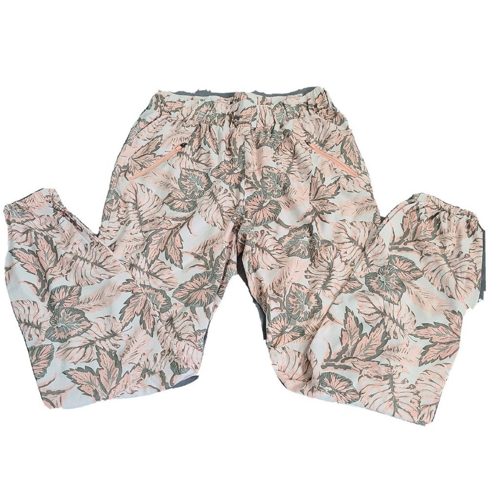 Merrell women Floral Joggers lightweight zip pockets wick summer new sz 4